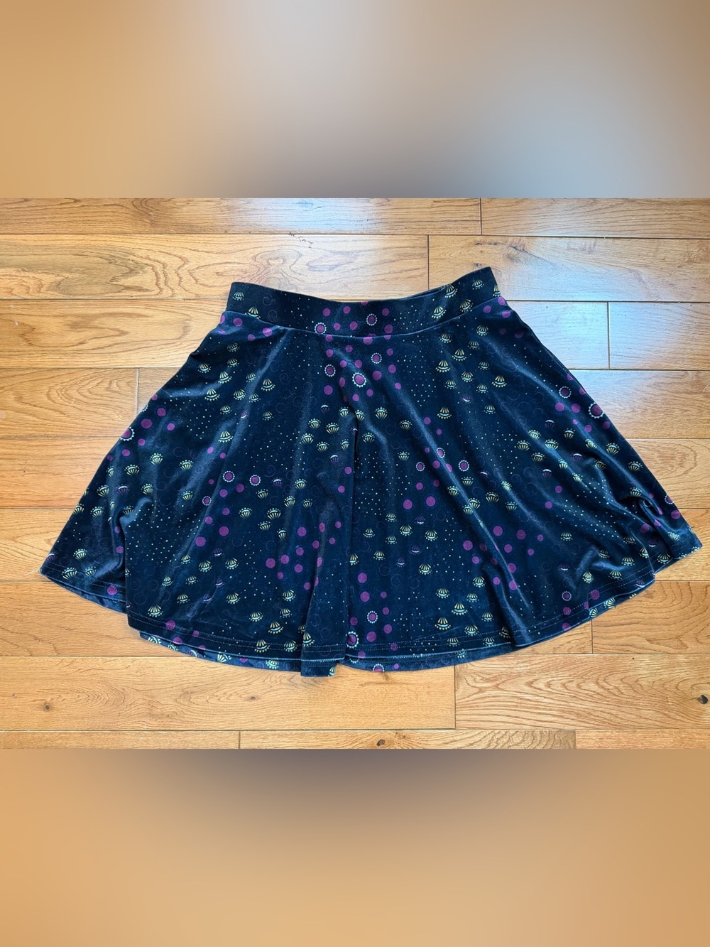 ModCloth Velvet Skater Skirt